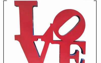 商業(yè)街?jǐn)[放玻璃鋼樹脂love創(chuàng)意愛(ài)心雕塑