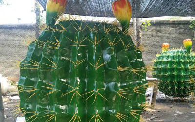 公園擺放玻璃鋼仿真仙人掌雕塑