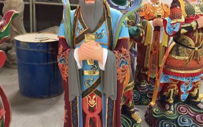 玻璃鋼彩繪菩薩寺廟擺件二十四諸天雕塑