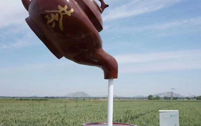 庭院創意玻璃鋼懸浮流水噴泉天壺雕塑