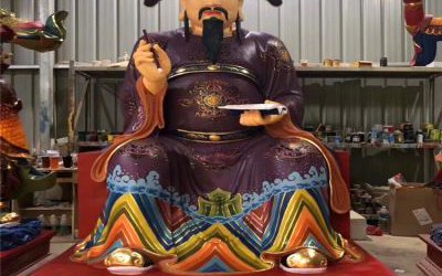 玻璃鋼彩繪大型人物景觀佛像文昌帝君雕塑
