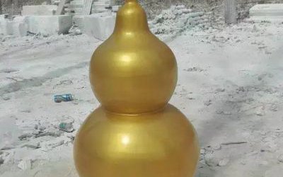 景區玻璃鋼仿銅噴漆葫蘆雕塑