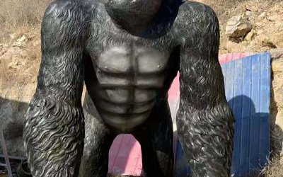 戶外園林玻璃鋼仿真猩猩雕塑