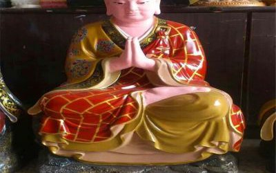 玻璃鋼彩繪寺廟菩薩十八羅漢雕塑