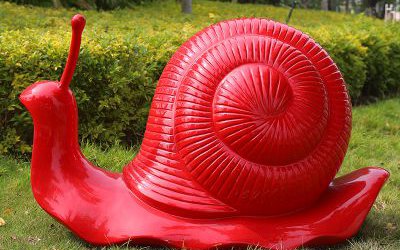 玻璃鋼仿真動(dòng)物戶(hù)外草坪蝸牛雕塑