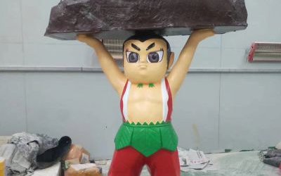 景區(qū)游樂(lè)園玻璃鋼卡通葫蘆娃雕塑